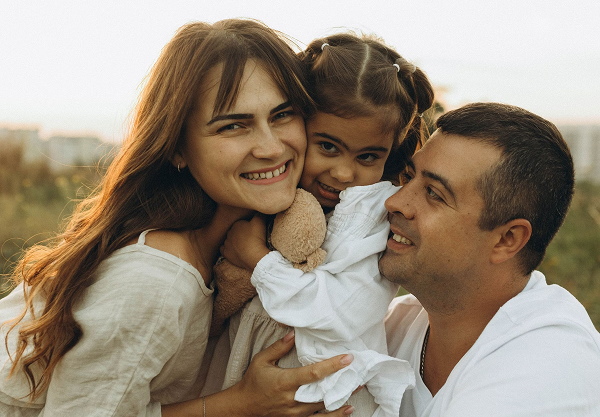 family smiling