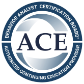 Circular logo with "Behavior Analyst Certification Board" and "Authorized Continuing Education Provider" around "ACE" in bold letters at the center.