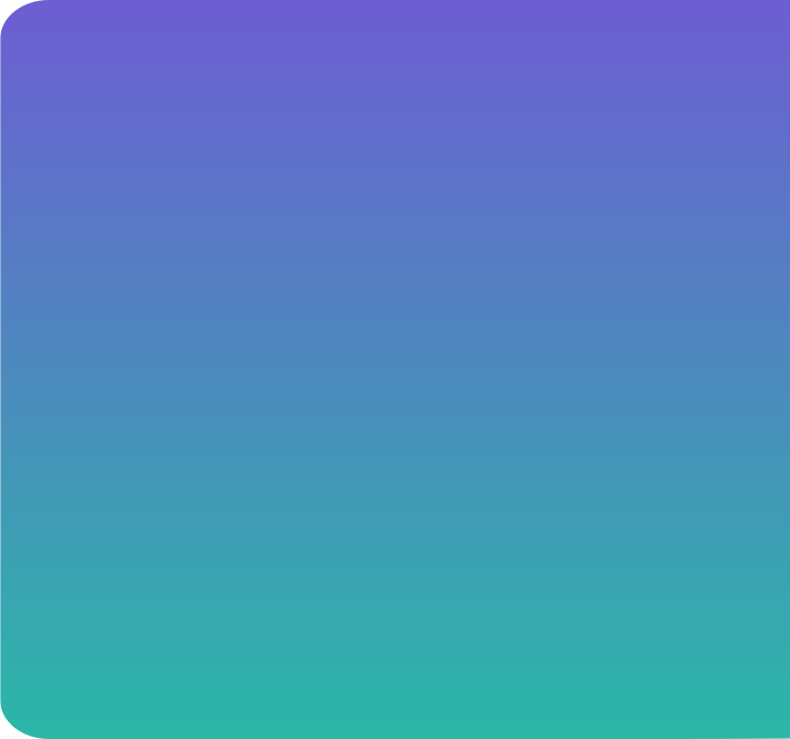 A square with rounded corners featuring a vertical gradient from purple at the top to teal at the bottom.
