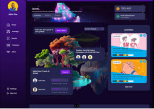 A website promoting family wellness with a purple background.